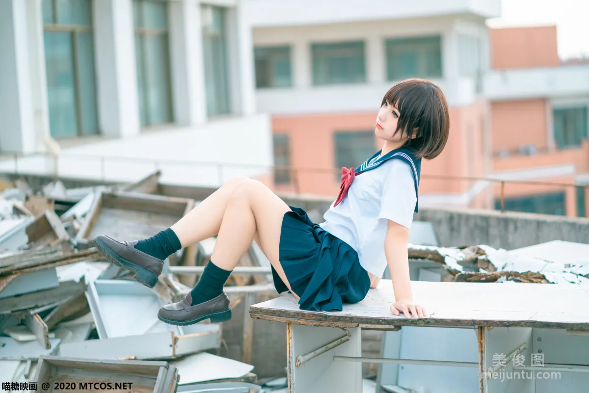 [喵糖映画] JKL.021 天台JK制服 写真集4