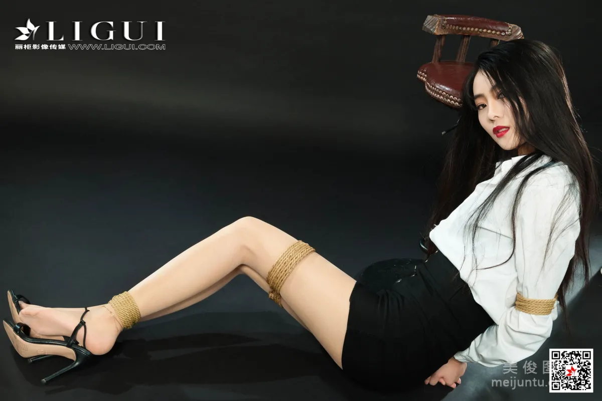 [丽柜美束Ligui] 网络丽人 Model 白雪 - 肉丝捆绑绳艺42