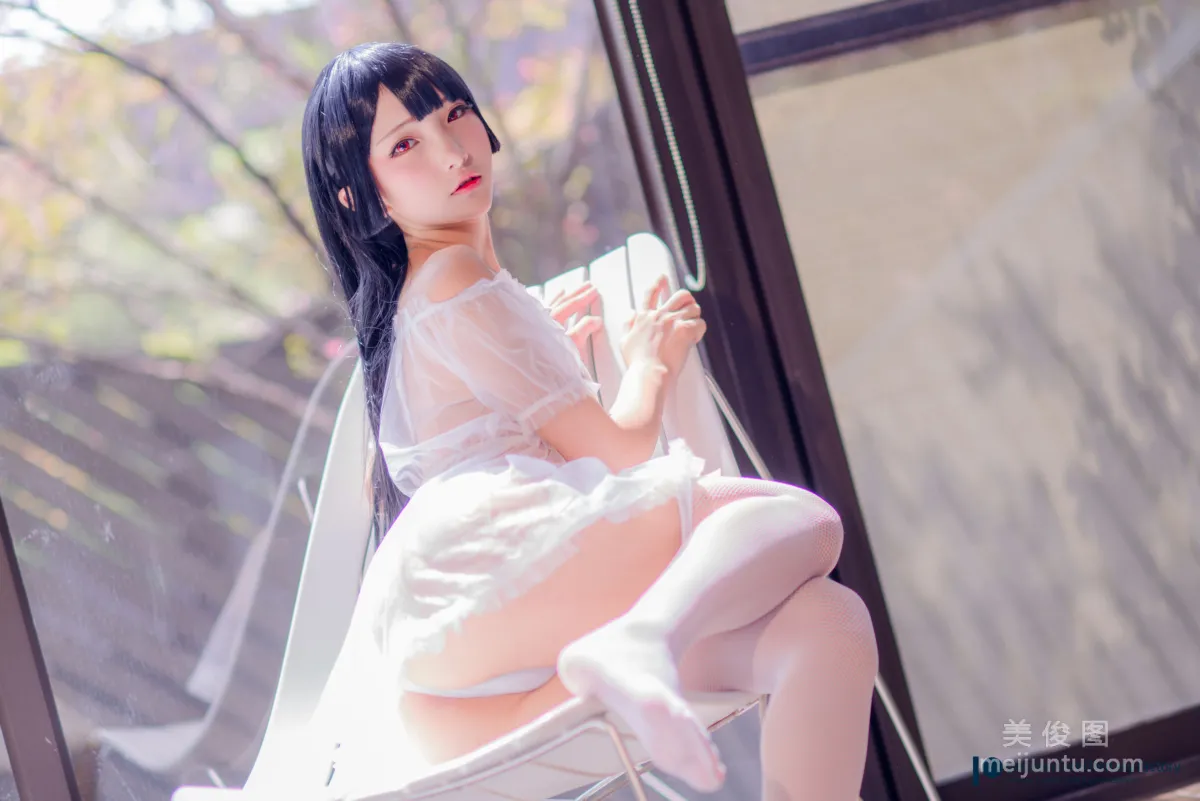 [Cosplay] 小丁 《Fantasy Factory》  黑白 薄纱 网袜 写真集33
