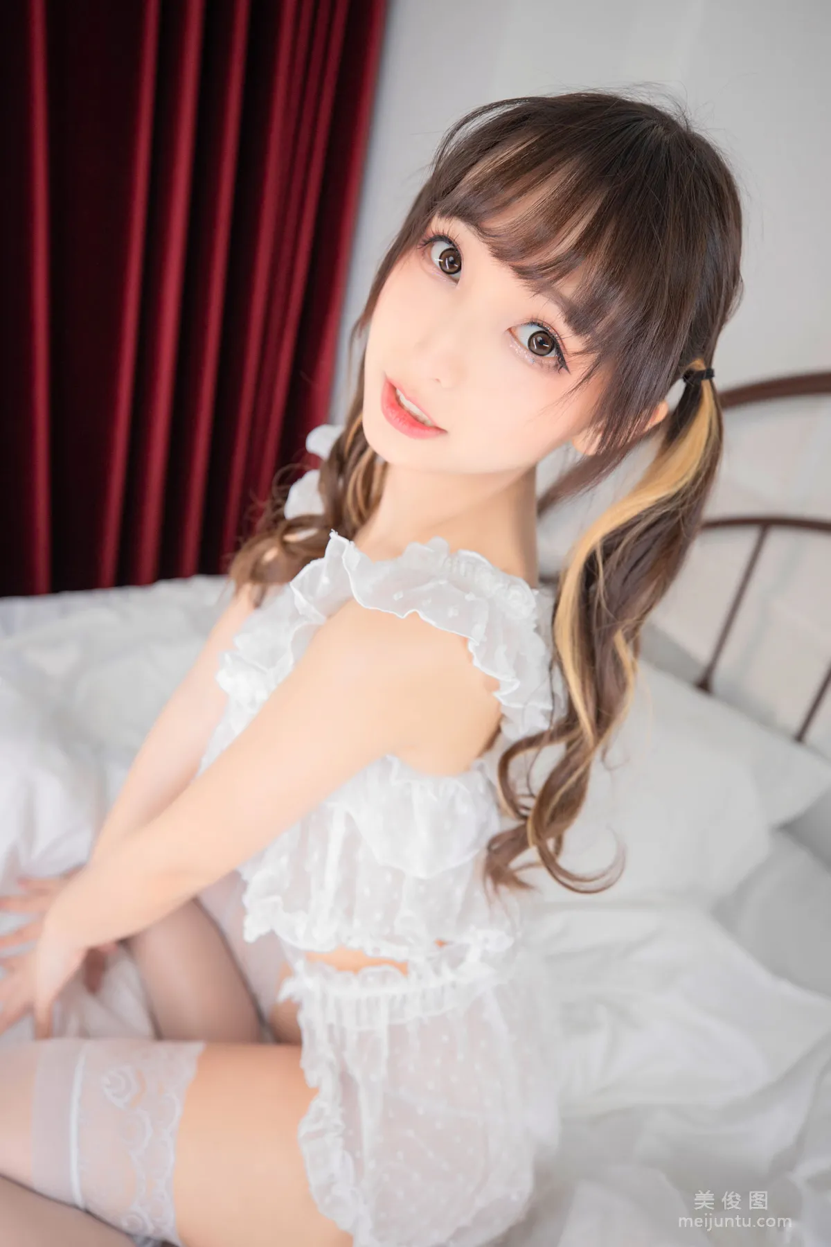 [Cosplay] 蘿莉神楽坂真冬之トリック放題 - 白絲少女 12