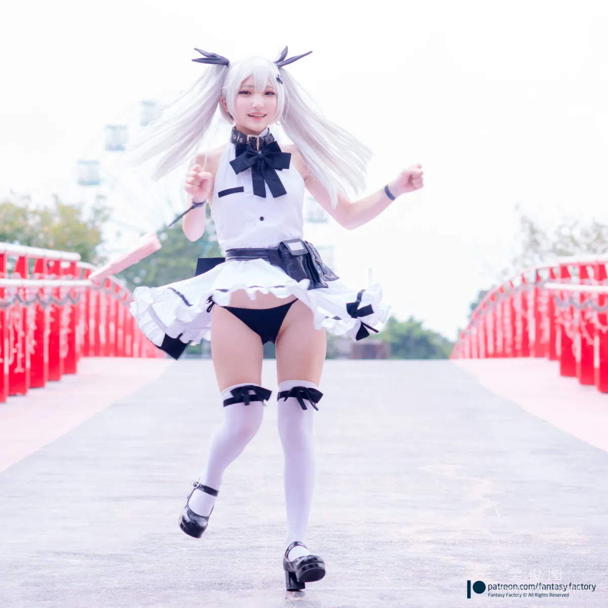 [Cosplay] 小丁 《Fantasy Factory》  黑白 薄纱 网袜 写真集10
