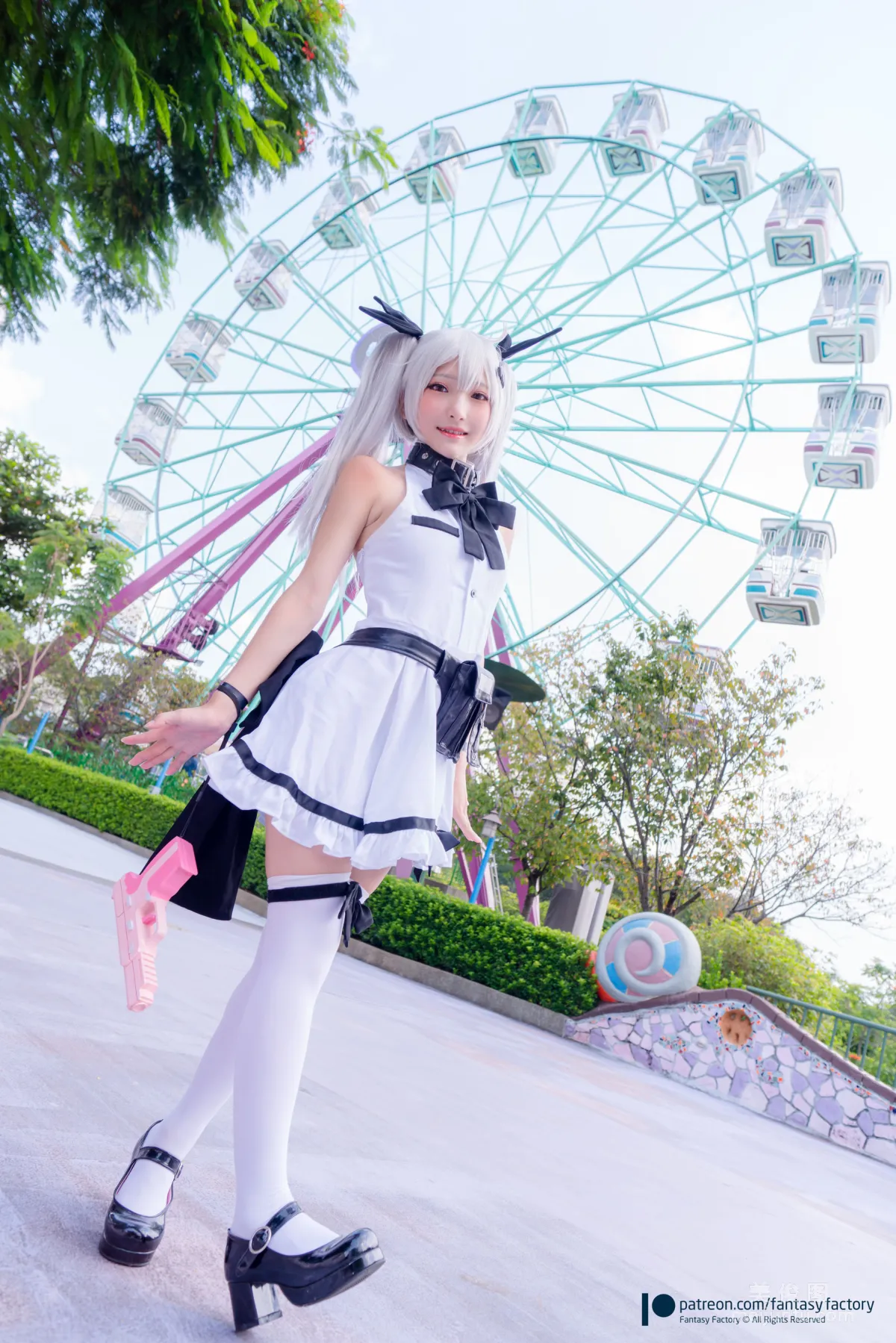 [Cosplay] 小丁 《Fantasy Factory》  黑白 薄纱 网袜 写真集5