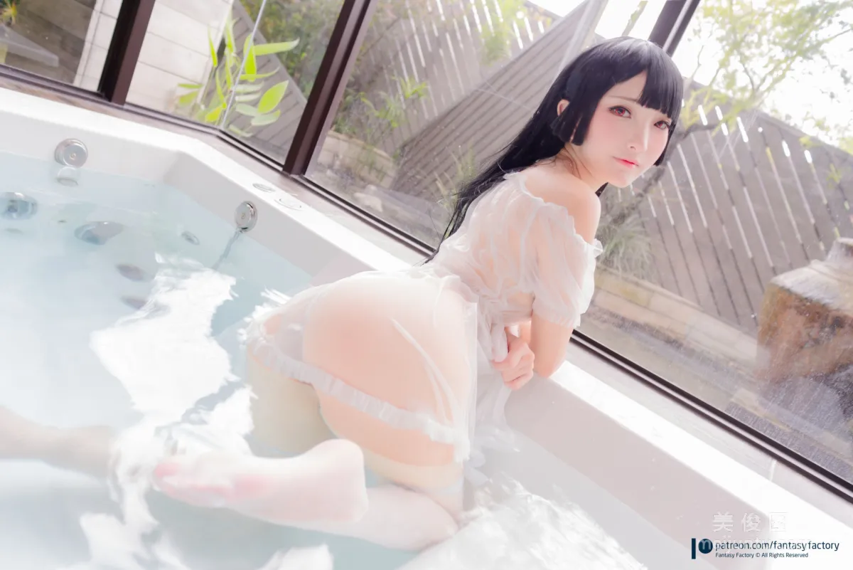 [Cosplay] 小丁 《Fantasy Factory》  黑白 薄纱 网袜 写真集74