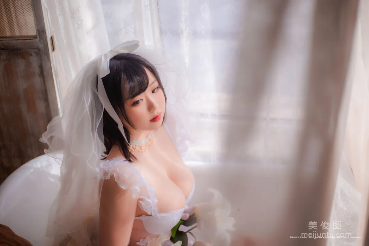[Cosplay] 皮皮奶可可愛了啦 - 朦胧婚紗 55
