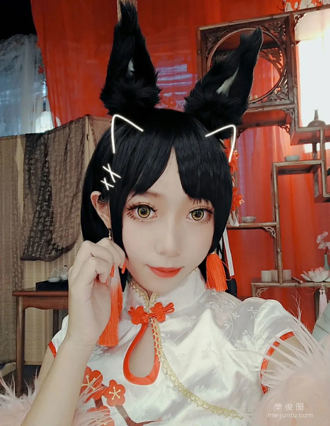 [Cosplay寫真] 動漫博主Money冷冷 - 高雄紅旗袍 7