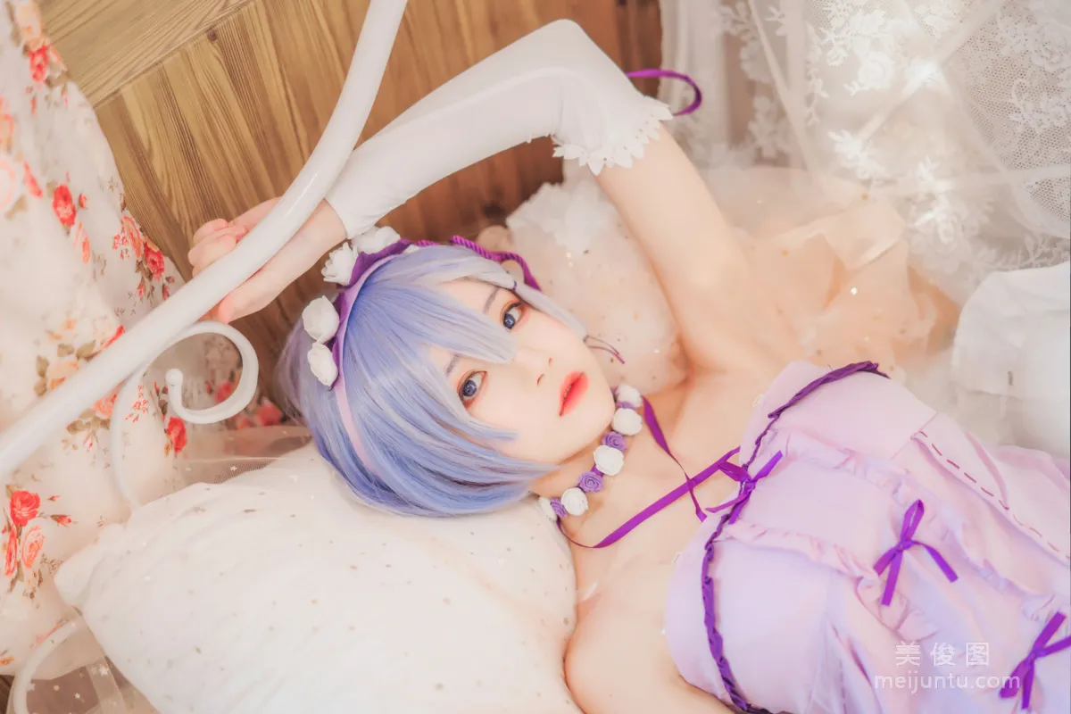 [Cosplay] 蠢沫沫 - 蕾姆小睡裙30