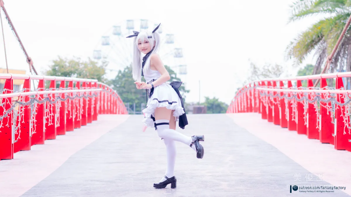 [Cosplay] 小丁 《Fantasy Factory》  黑白 薄纱 网袜 写真集9