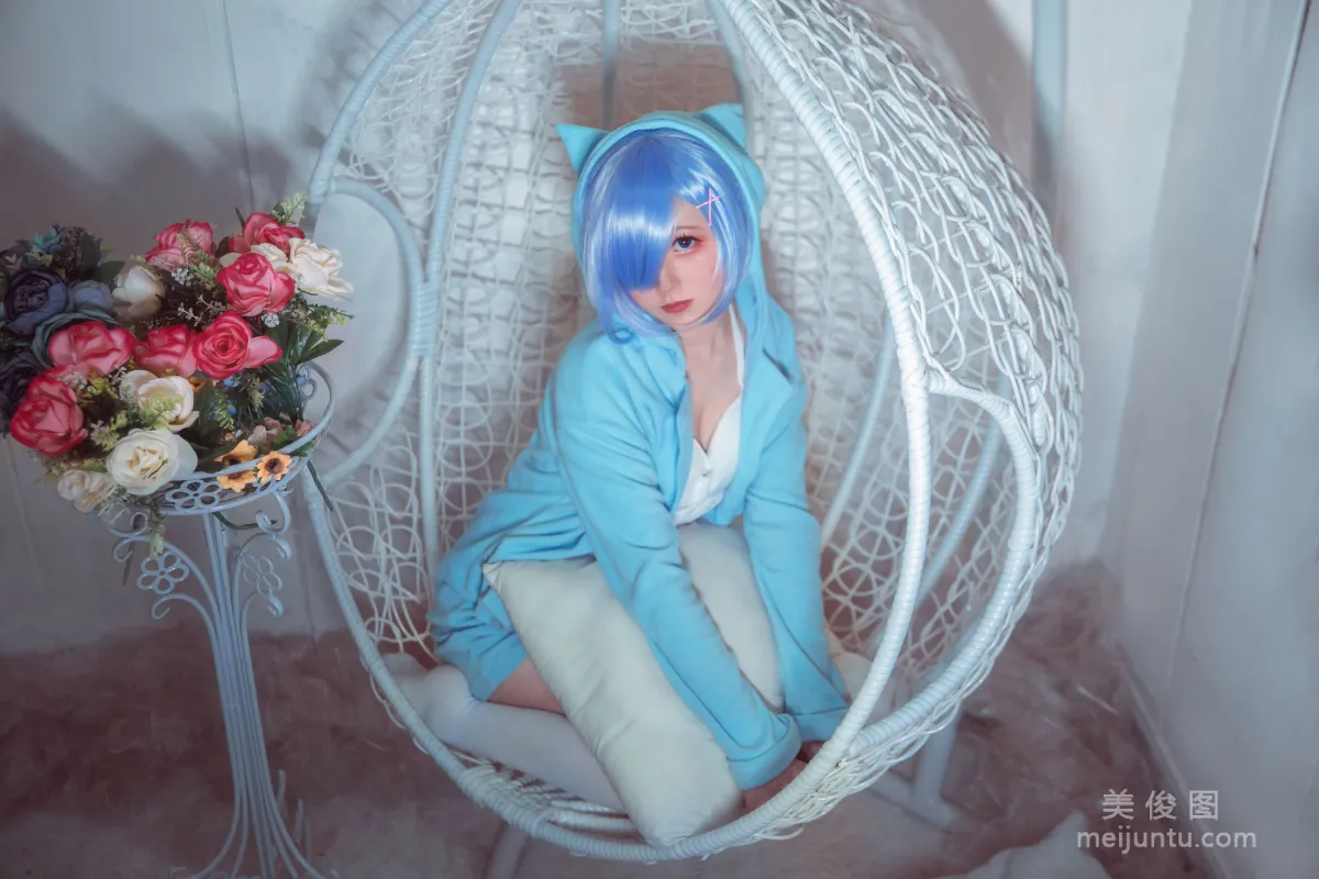 [Cosplay] 動漫博主弦音sic - RE從零開始的異世界生活 蕾姆貓咪睡衣 4