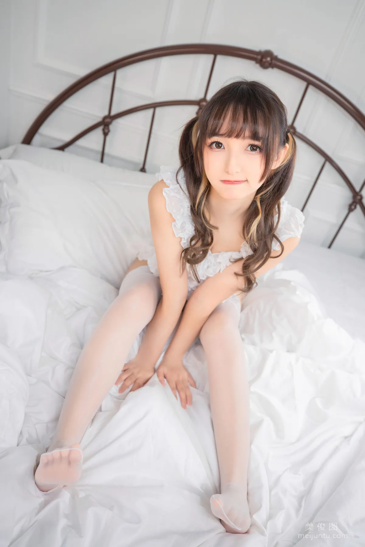 [Cosplay] 蘿莉神楽坂真冬之トリック放題 - 白絲少女 10