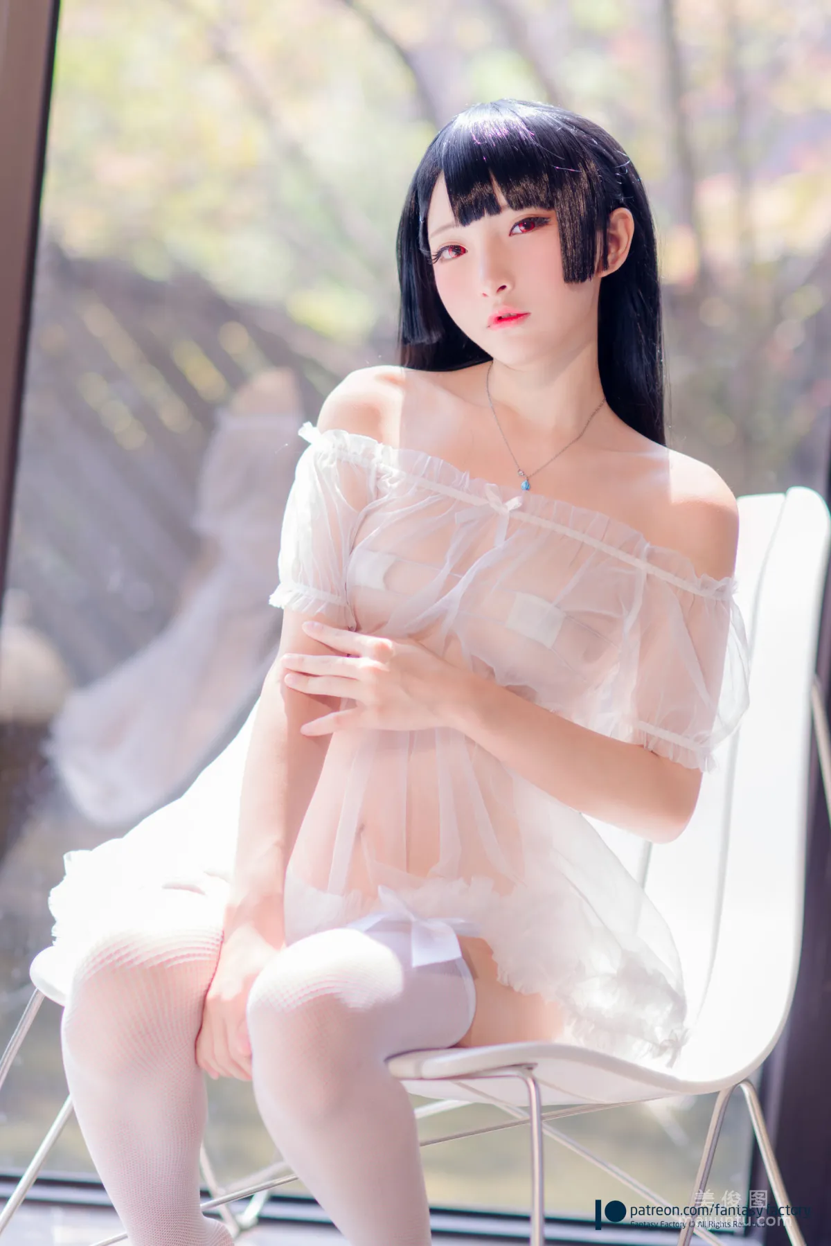 [Cosplay] 小丁 《Fantasy Factory》  黑白 薄纱 网袜 写真集32