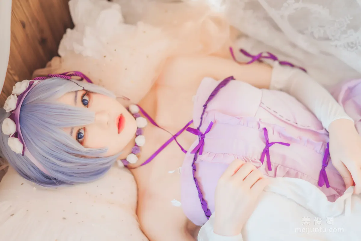 [Cosplay] 蠢沫沫 - 蕾姆小睡裙32