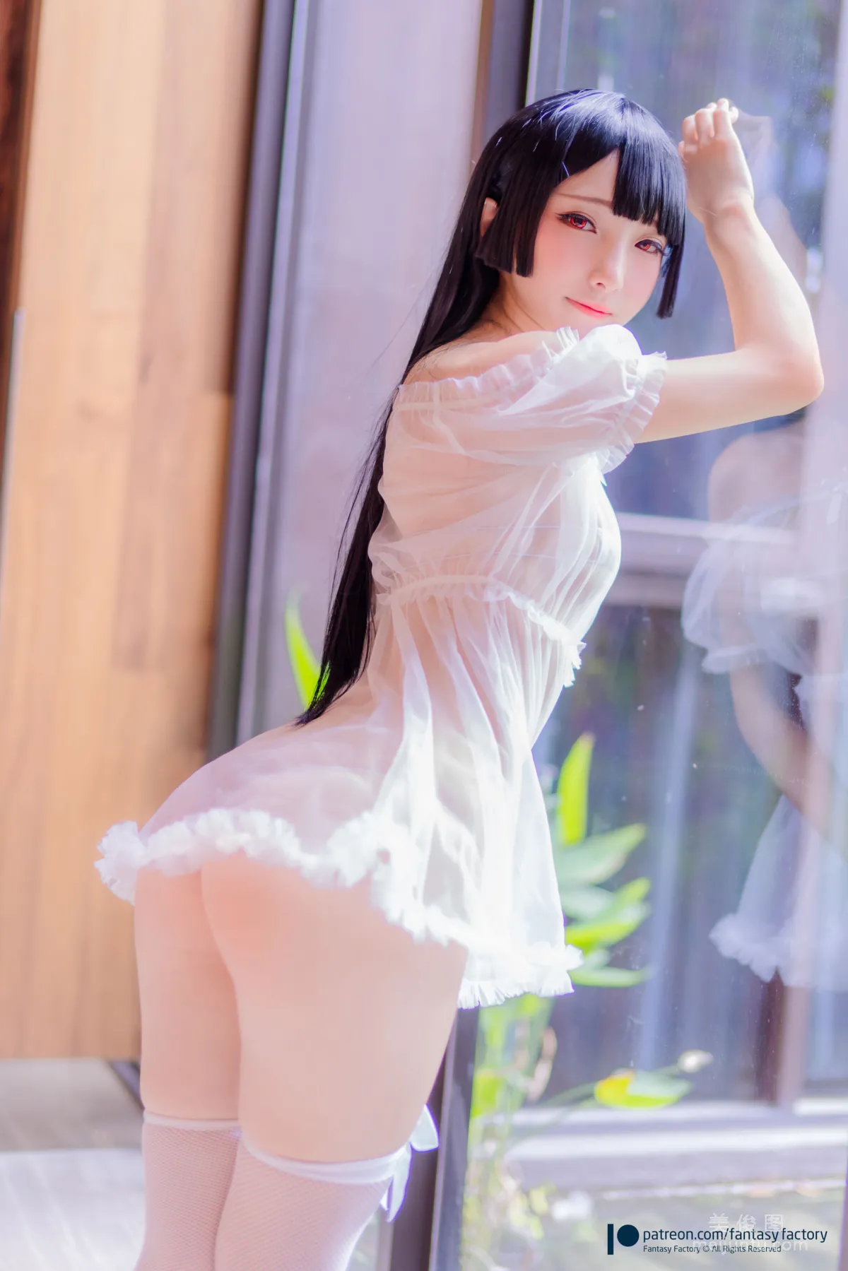 [Cosplay] 小丁 《Fantasy Factory》  黑白 薄纱 网袜 写真集40