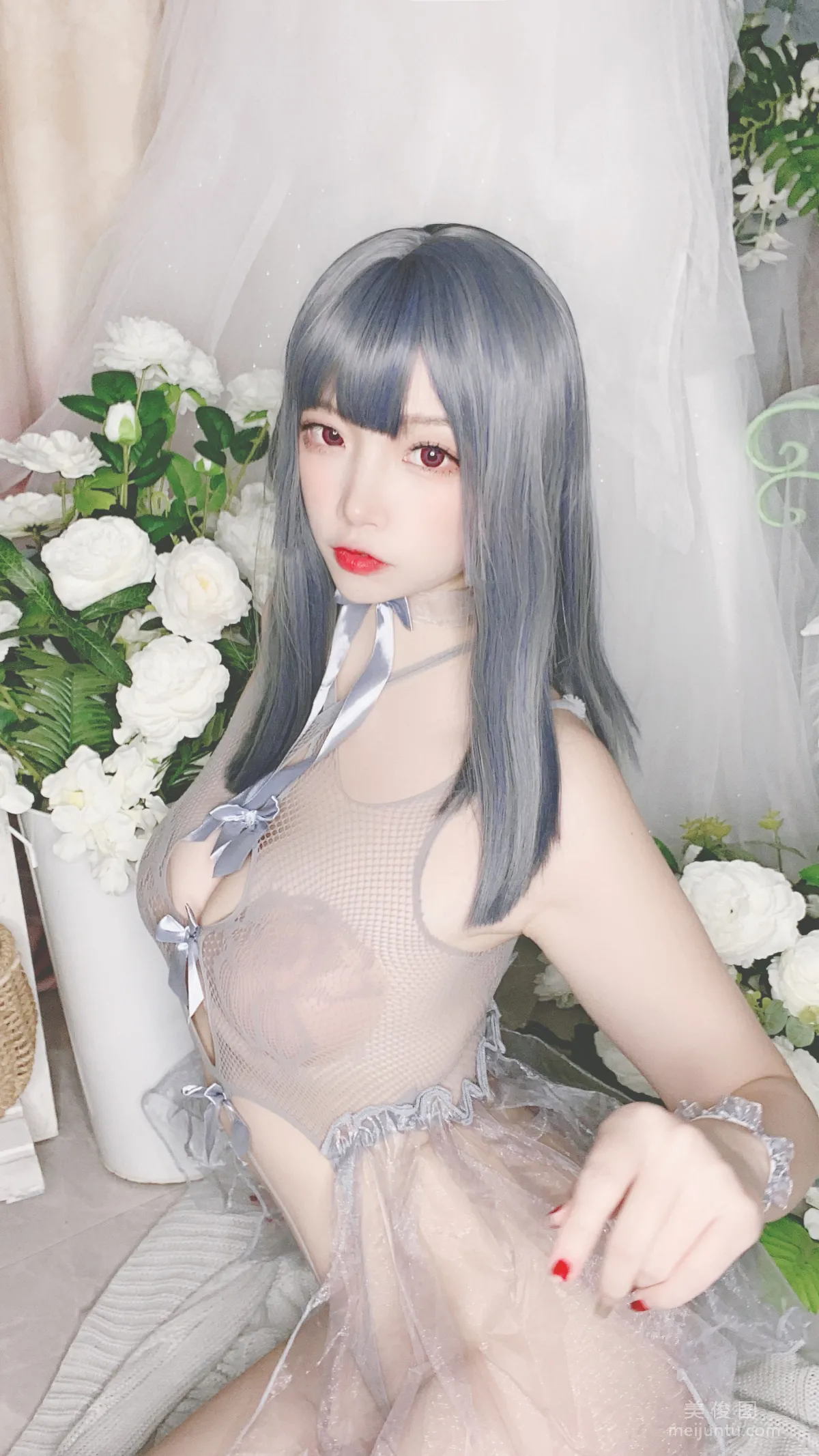[Cosplay] 人氣Coser二佐Nisa - 藍色網狀比基尼 2