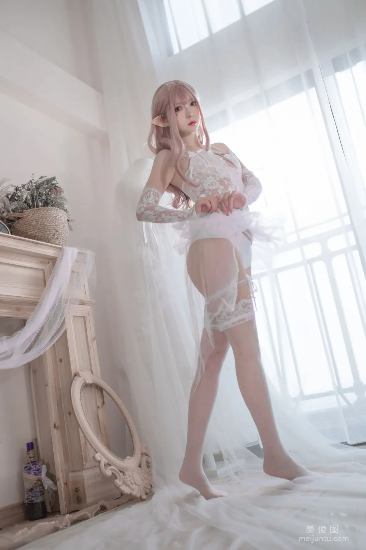 [Cosplay寫真] 瘋貓ss - 純白精靈 25