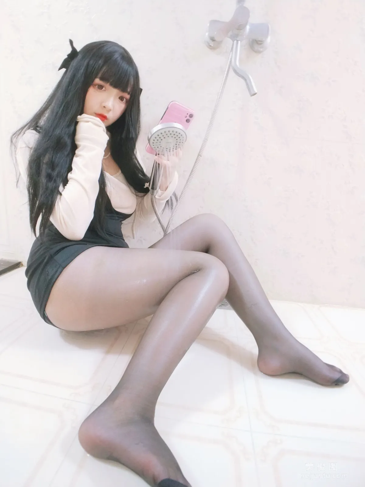 [Cosplay] 二次元美女古川kagura - 浴室濕身黑絲 38