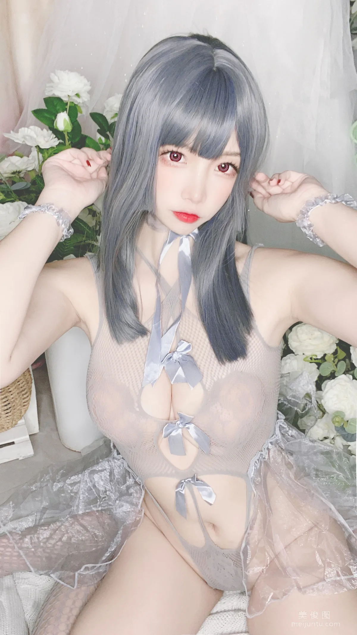 [Cosplay] 人氣Coser二佐Nisa - 藍色網狀比基尼 8