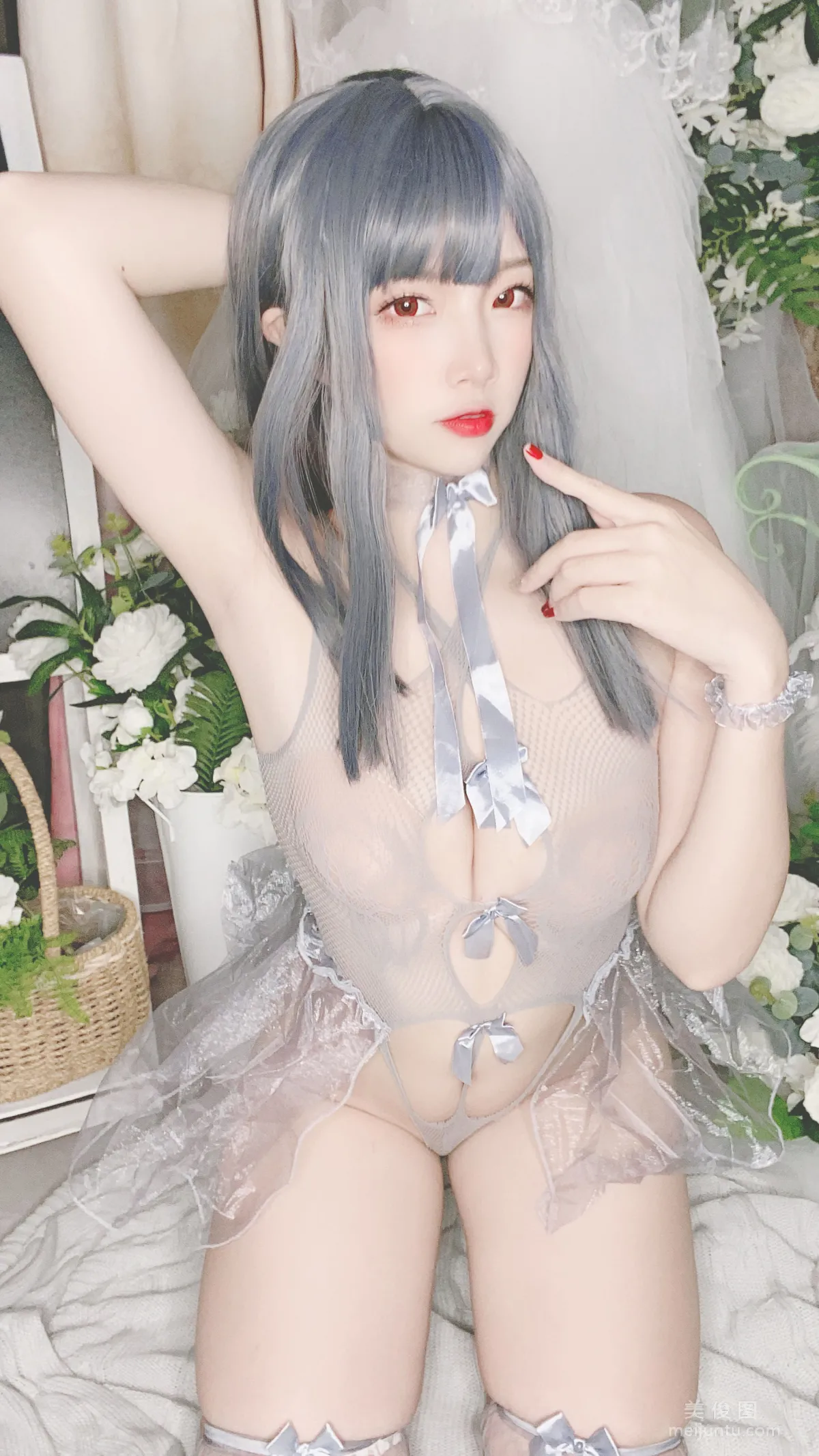 [Cosplay] 人氣Coser二佐Nisa - 藍色網狀比基尼 32