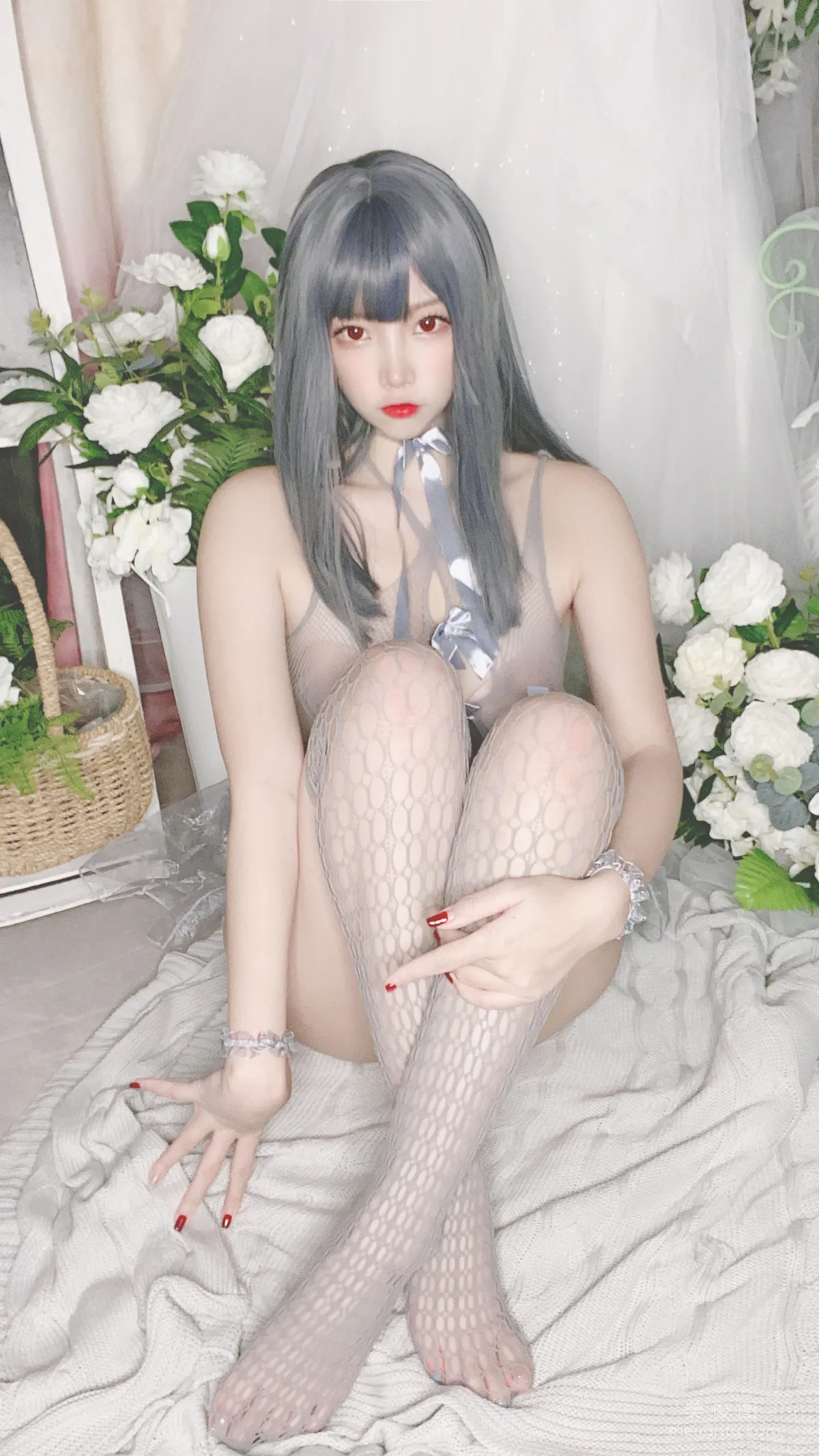 [Cosplay] 人氣Coser二佐Nisa - 藍色網狀比基尼 35