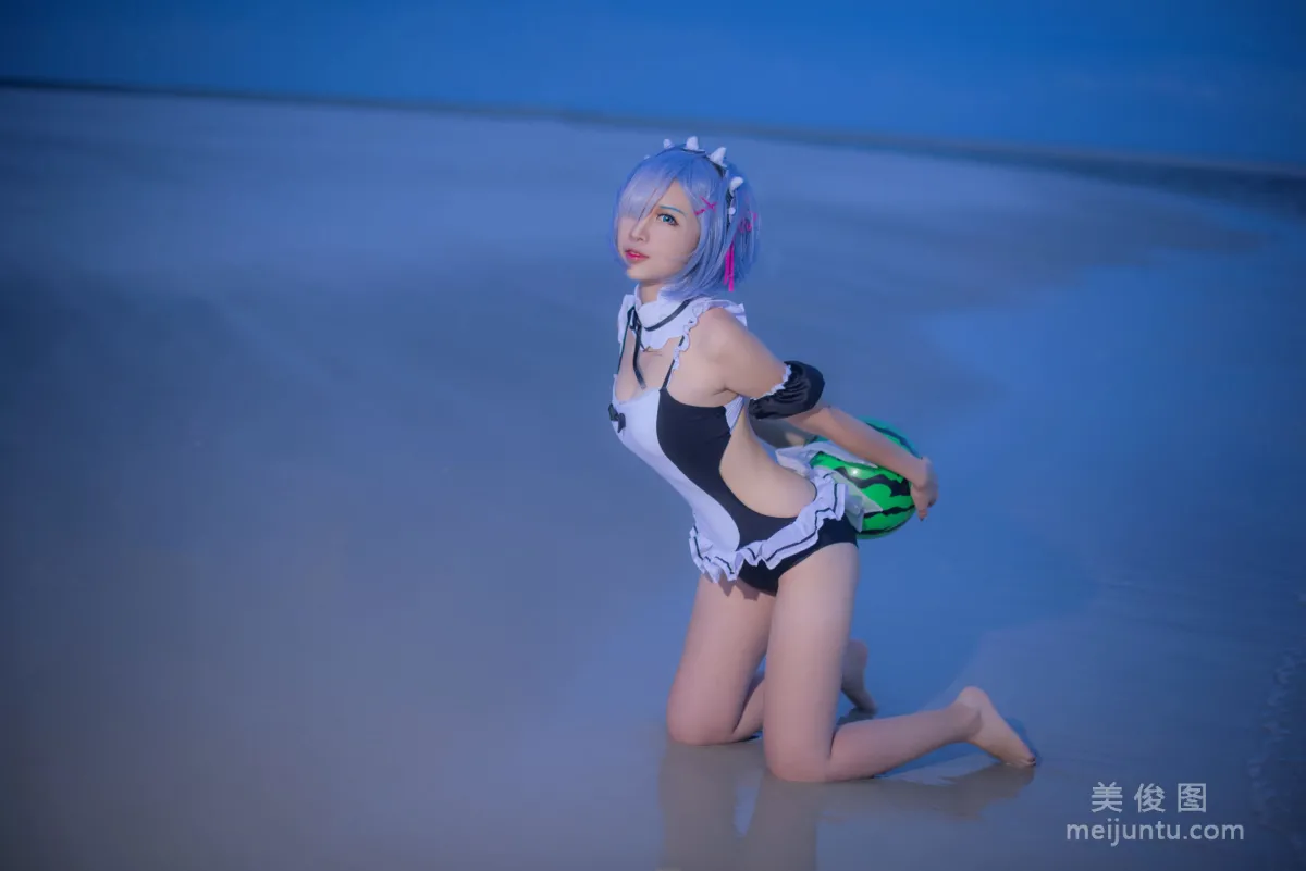 [Cosplay] 人气Coser二佐Nisa - 蕾姆泳衣8