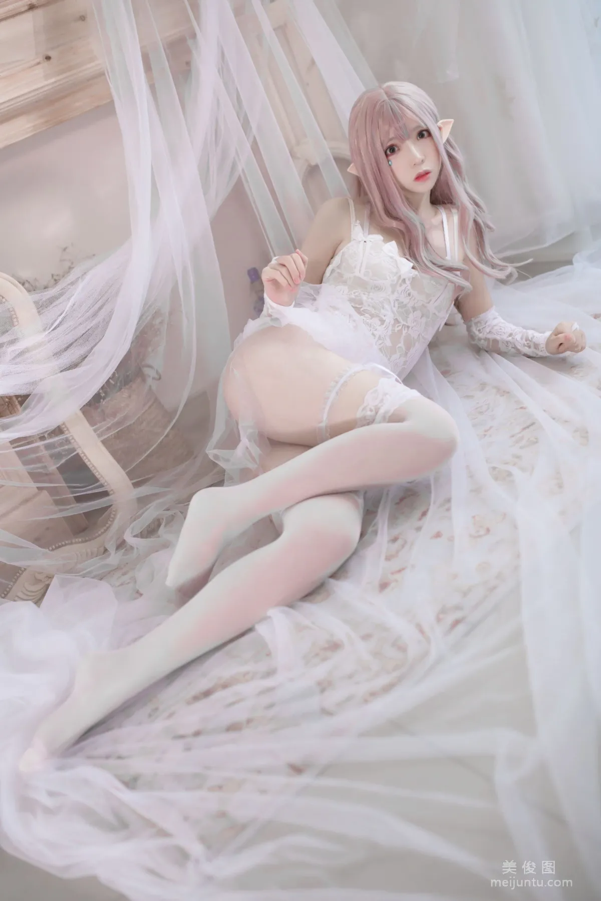 [Cosplay写真] 疯猫ss - 纯白精灵2