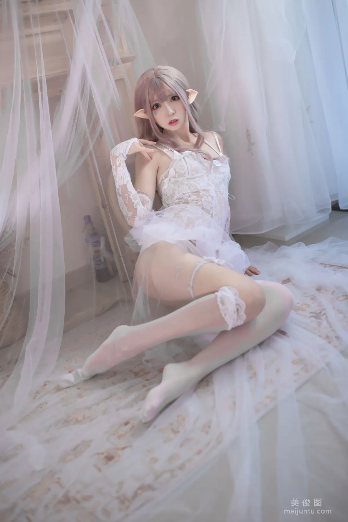 [Cosplay写真] 疯猫ss - 纯白精灵8