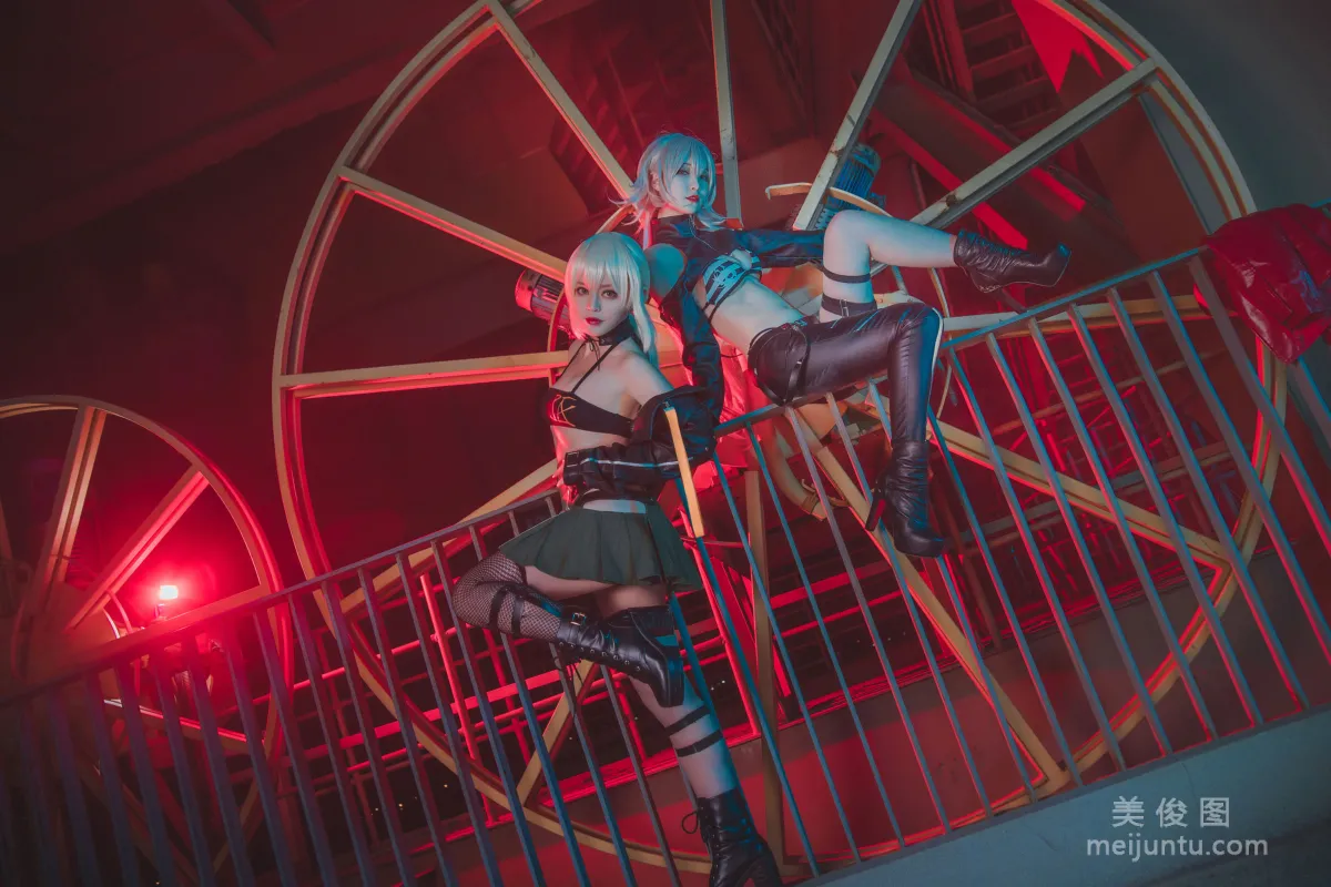 [Cosplay] 铁板烧鬼舞w - 中山码头黑贞黑呆双人16