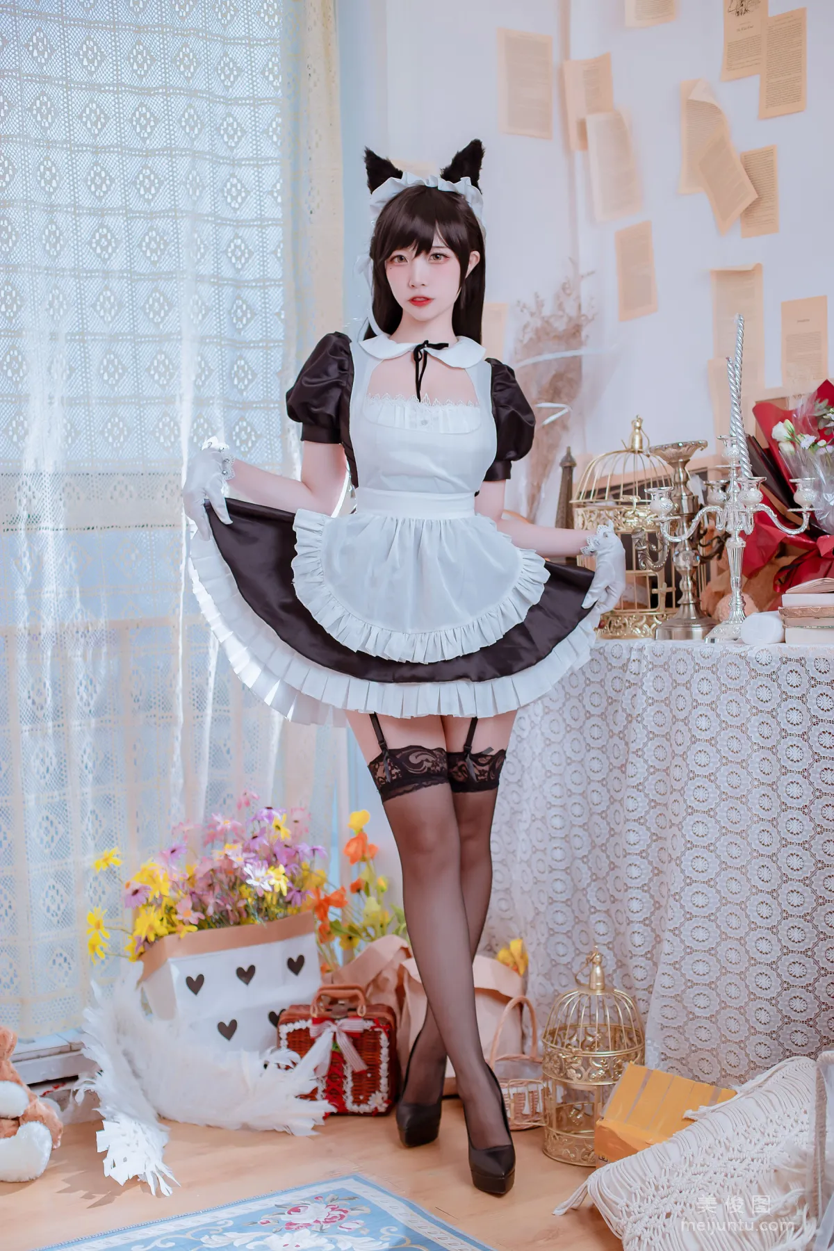 [Cosplay寫真] 二佐Nisa - 犬之眷之碧藍愛宕 女仆 1