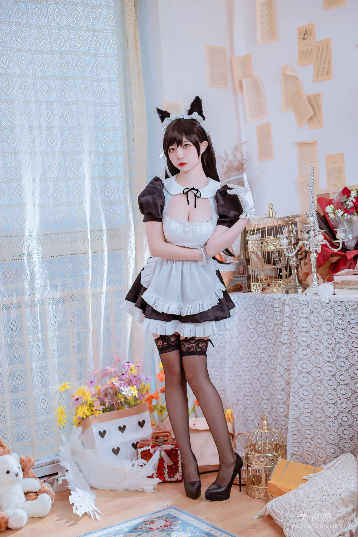 [Cosplay寫真] 二佐Nisa - 犬之眷之碧藍愛宕 女仆 6
