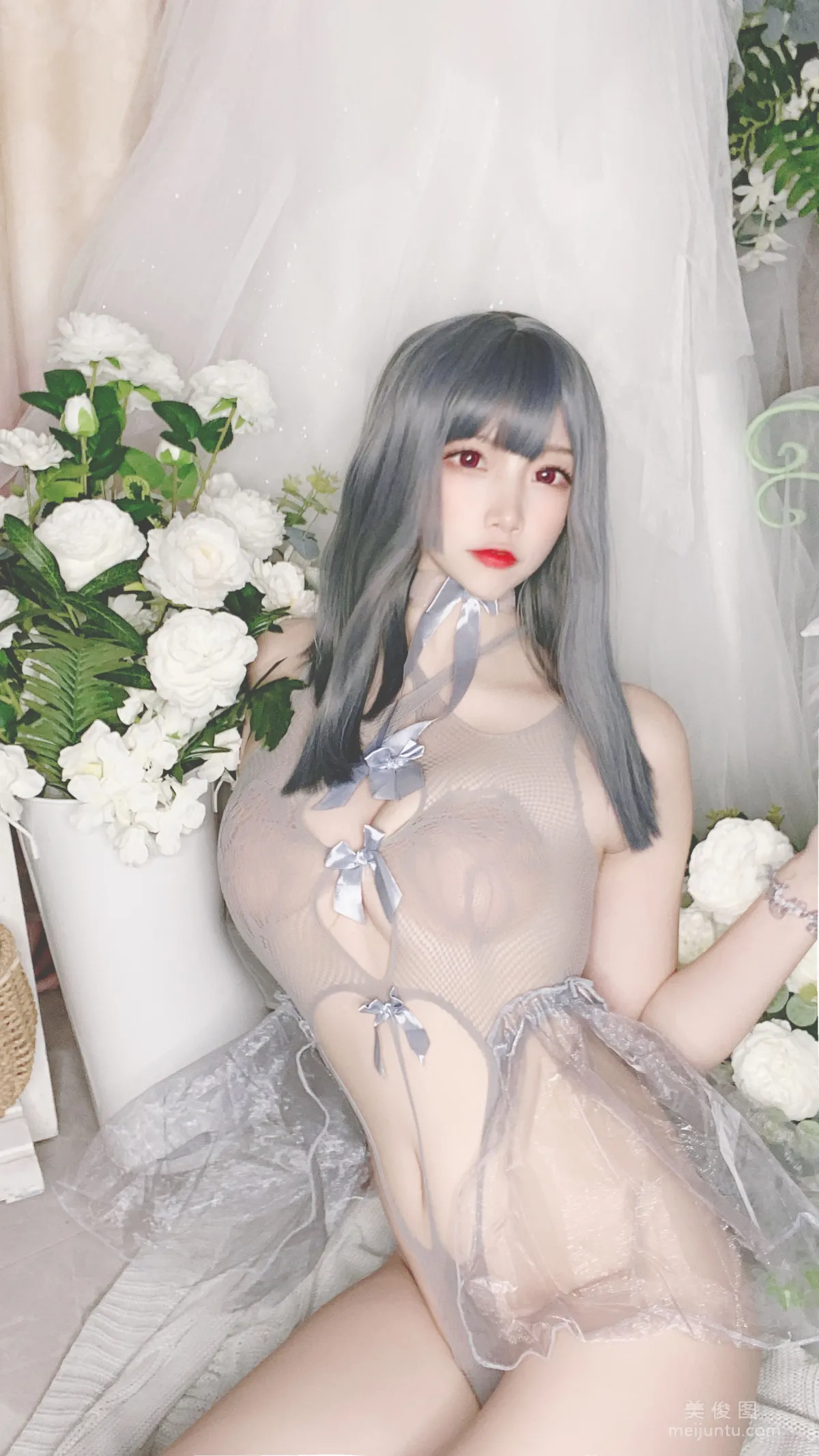 [Cosplay] 人氣Coser二佐Nisa - 藍色網狀比基尼 3