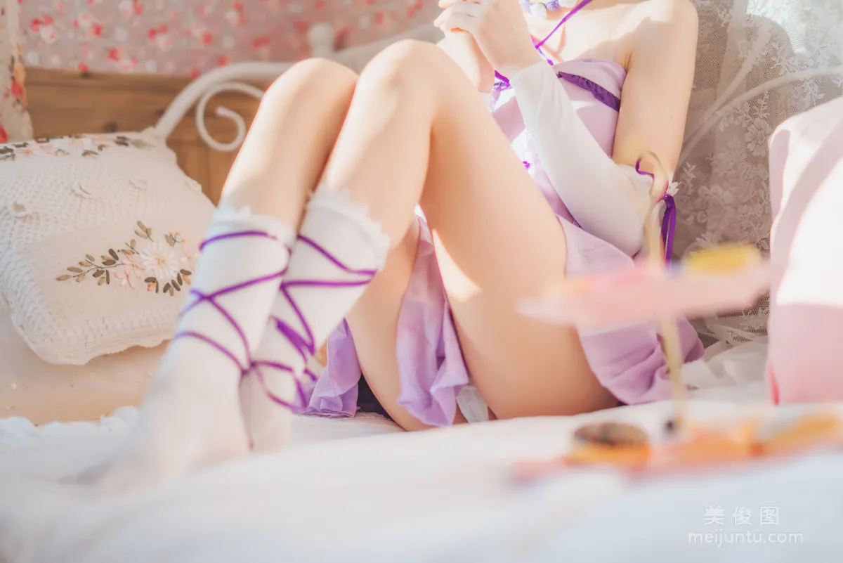 [Cosplay寫真] 桜桃喵 - 蕾姆小睡裙 15