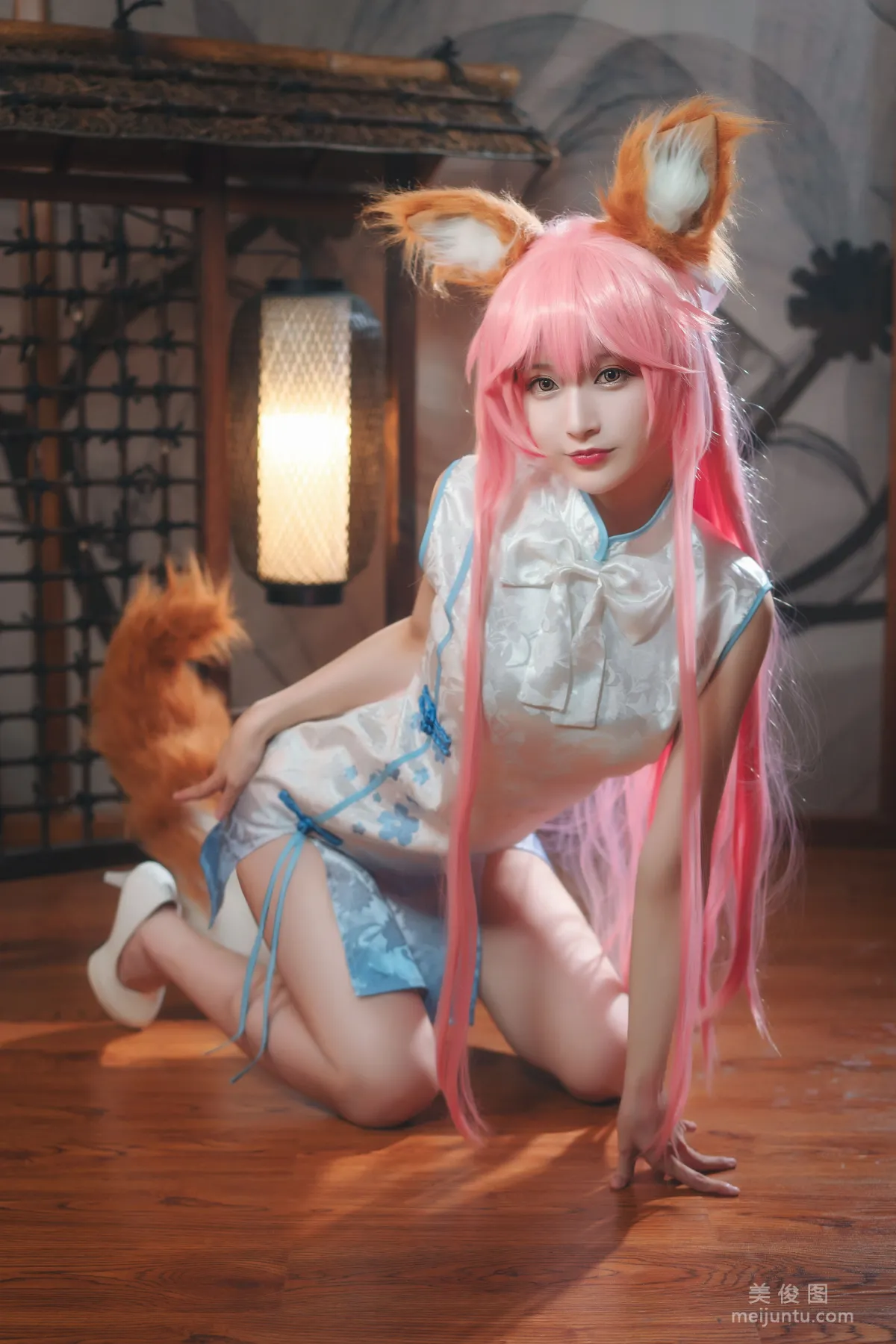 [Cosplay] 动漫博主铁板烧鬼舞w - 玉藻前 旗袍 写真集2