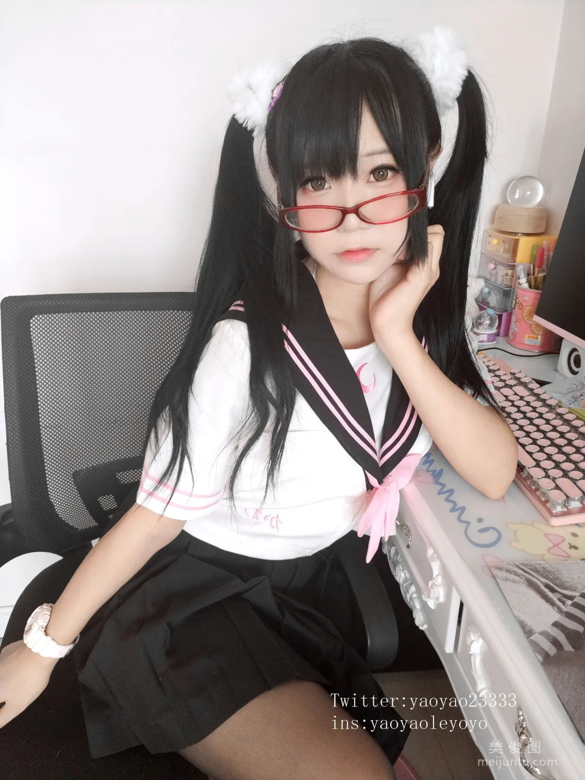 [Cosplay寫真] 搖搖樂yoyo - 黑絲小惡魔 33