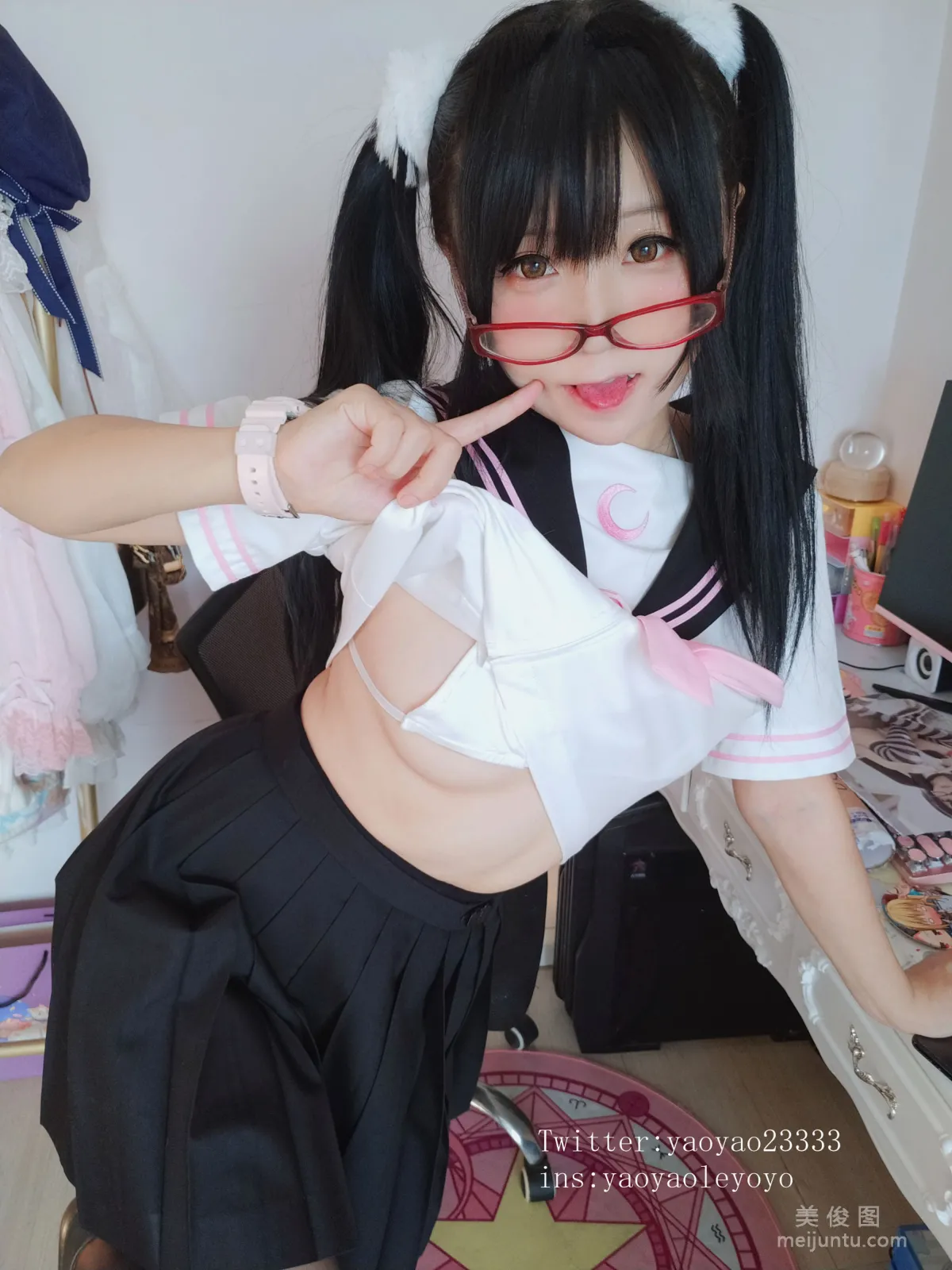 [Cosplay寫真] 搖搖樂yoyo - 黑絲小惡魔 3