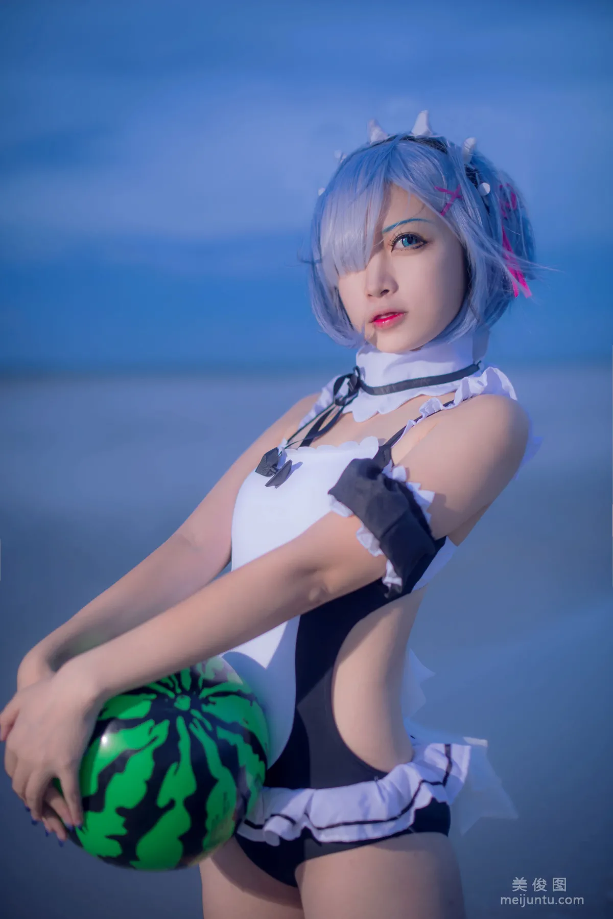 [Cosplay] 人气Coser二佐Nisa - 蕾姆泳衣7