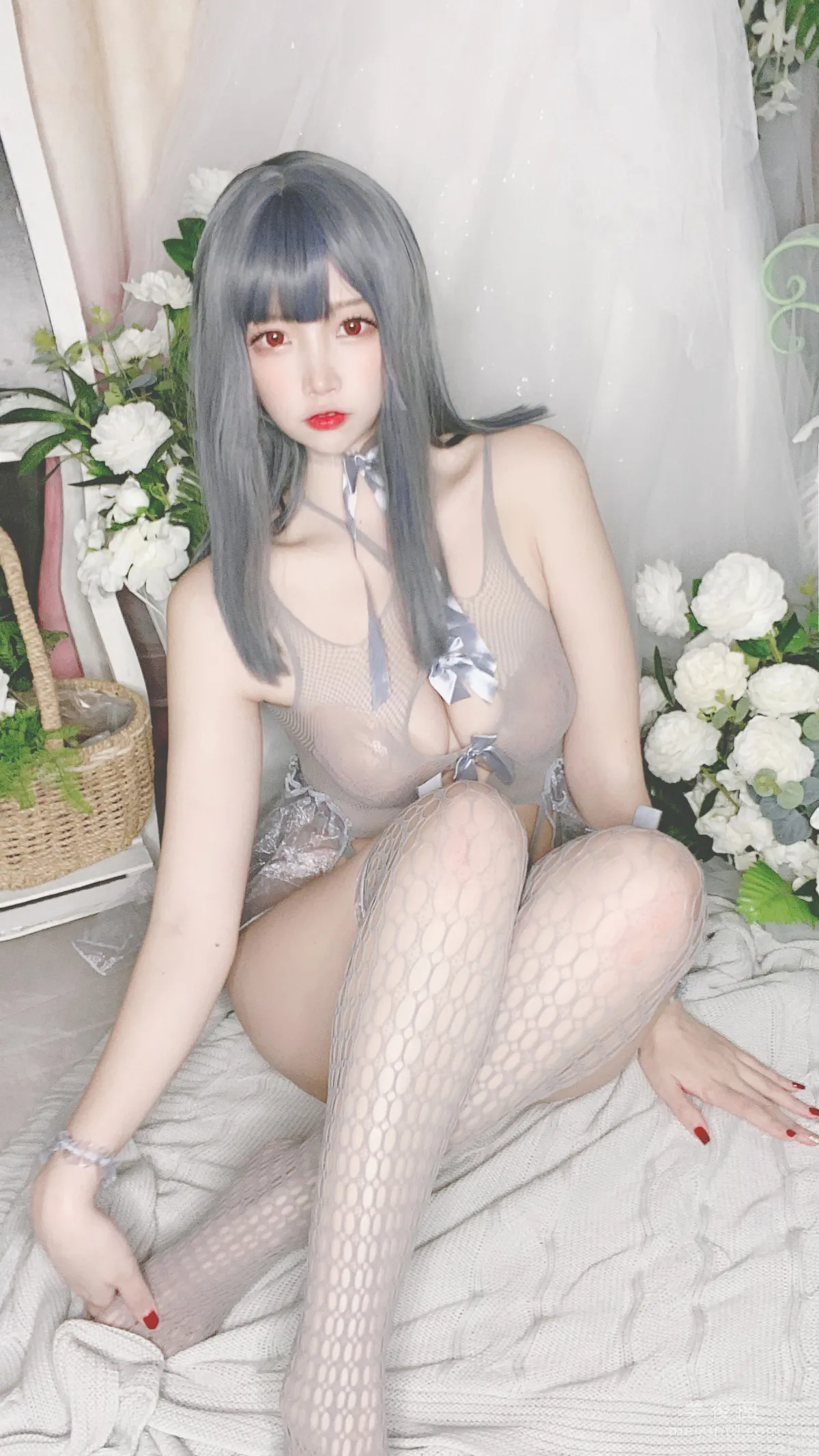 [Cosplay] 人氣Coser二佐Nisa - 藍色網狀比基尼 36