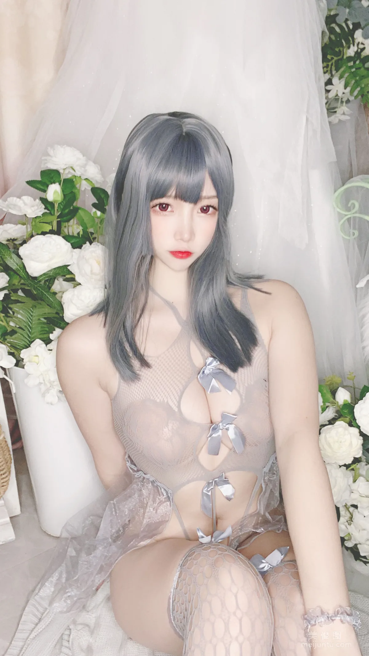 [Cosplay] 人氣Coser二佐Nisa - 藍色網狀比基尼 1
