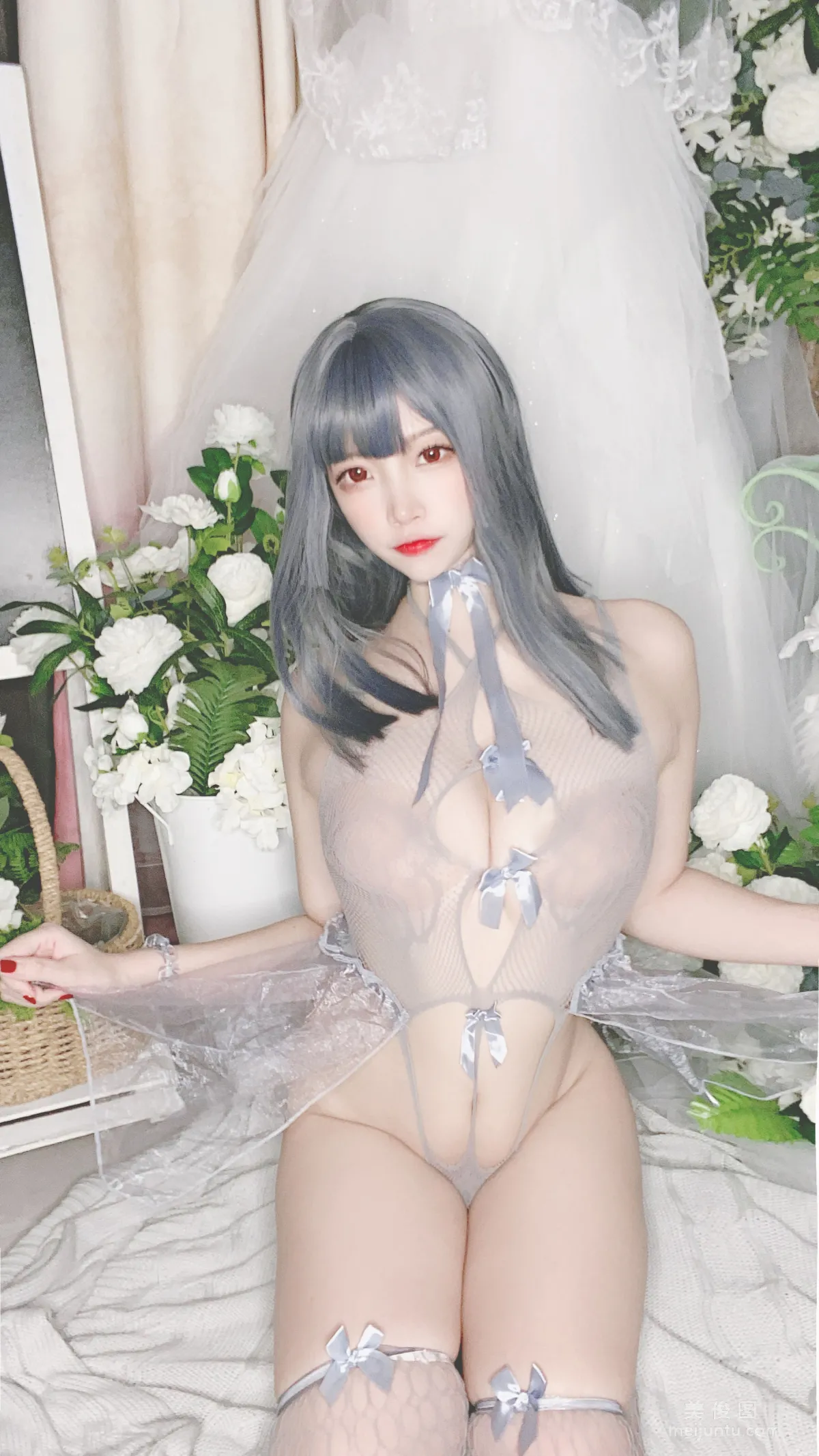 [Cosplay] 人氣Coser二佐Nisa - 藍色網狀比基尼 33