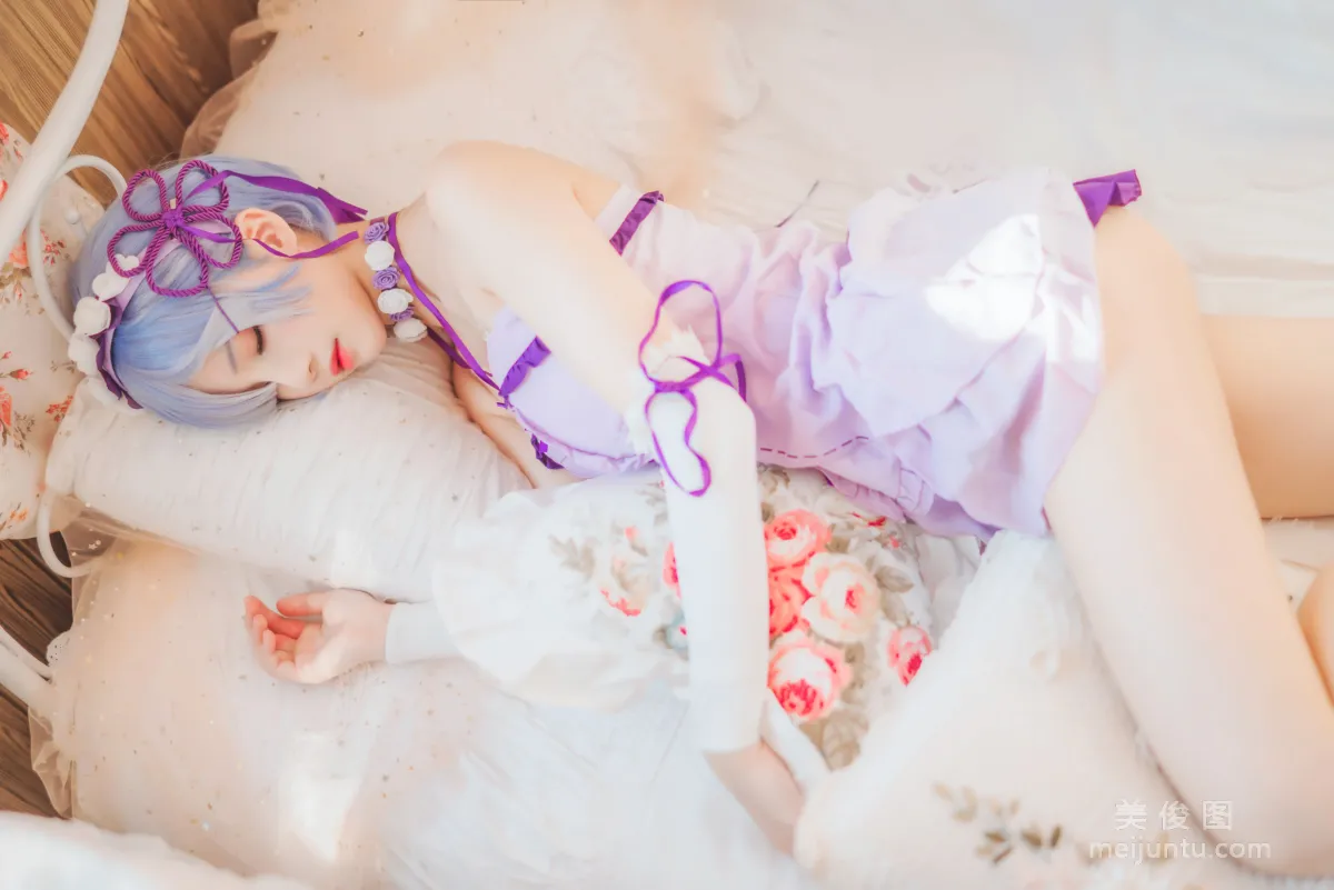 [Cosplay寫真] 桜桃喵 - 蕾姆小睡裙 37