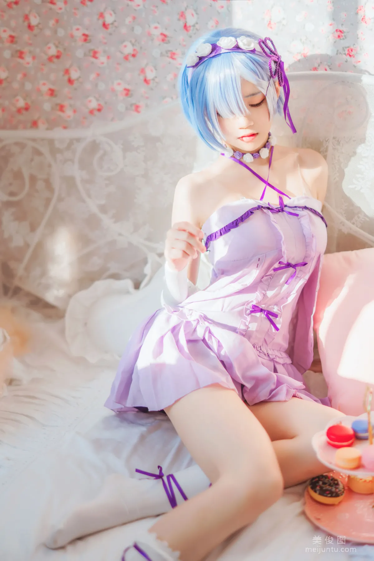 [Cosplay寫真] 桜桃喵 - 蕾姆小睡裙 16