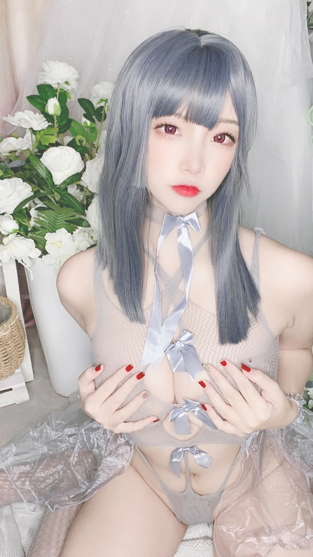 [Cosplay] 人氣Coser二佐Nisa - 藍色網狀比基尼 7