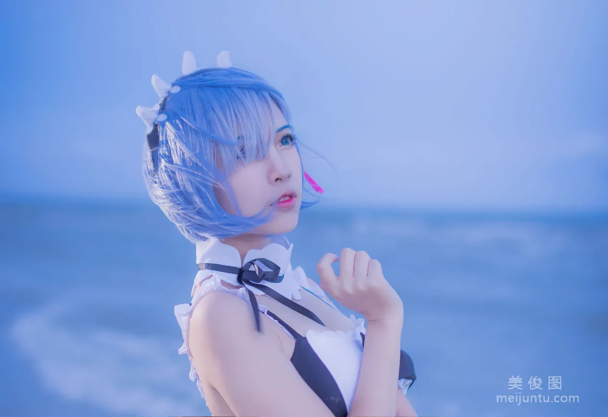 [Cosplay] 人气Coser二佐Nisa - 蕾姆泳衣14