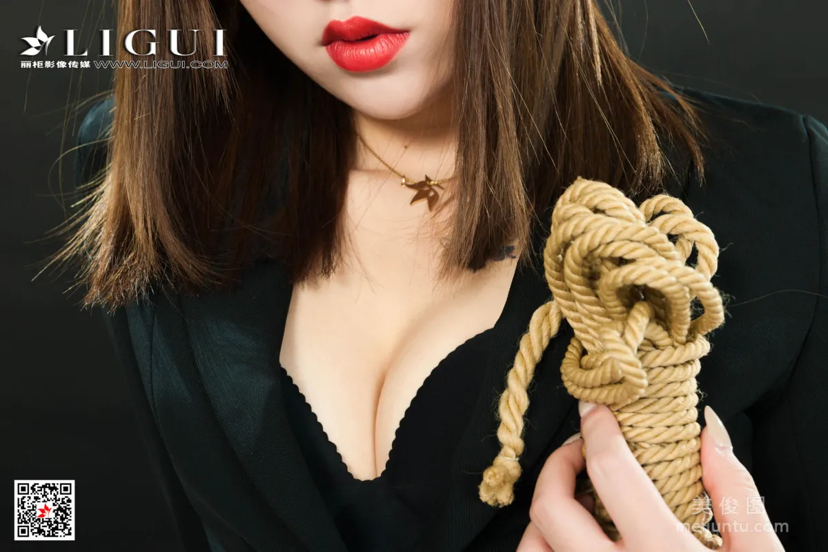 [丽柜美束Ligui] 网络丽人 Model 多多 - 黑丝捆绑女郎3
