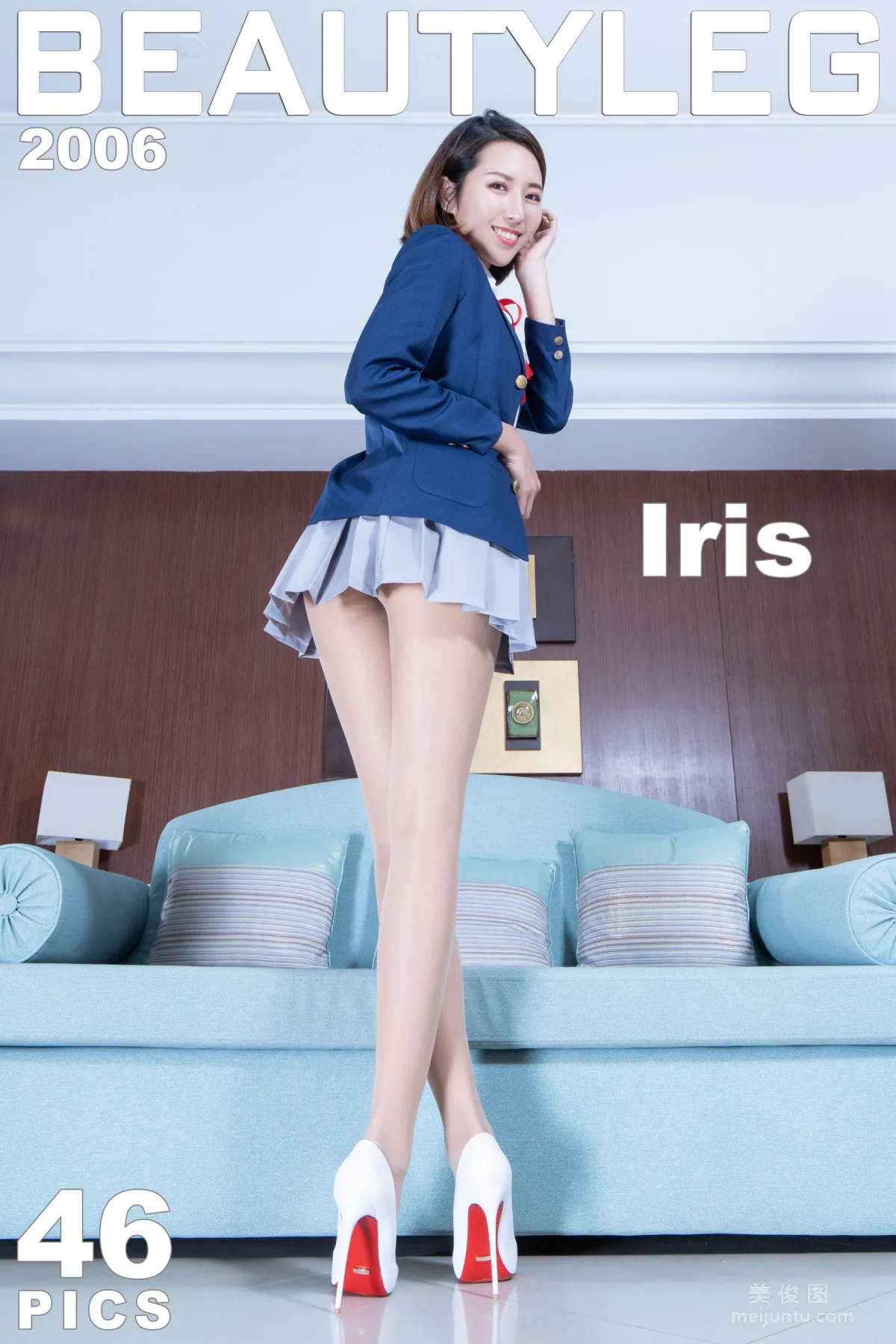[Beautyleg] No.2006 Iris - 肉丝校服美腿+黑丝OL写真1