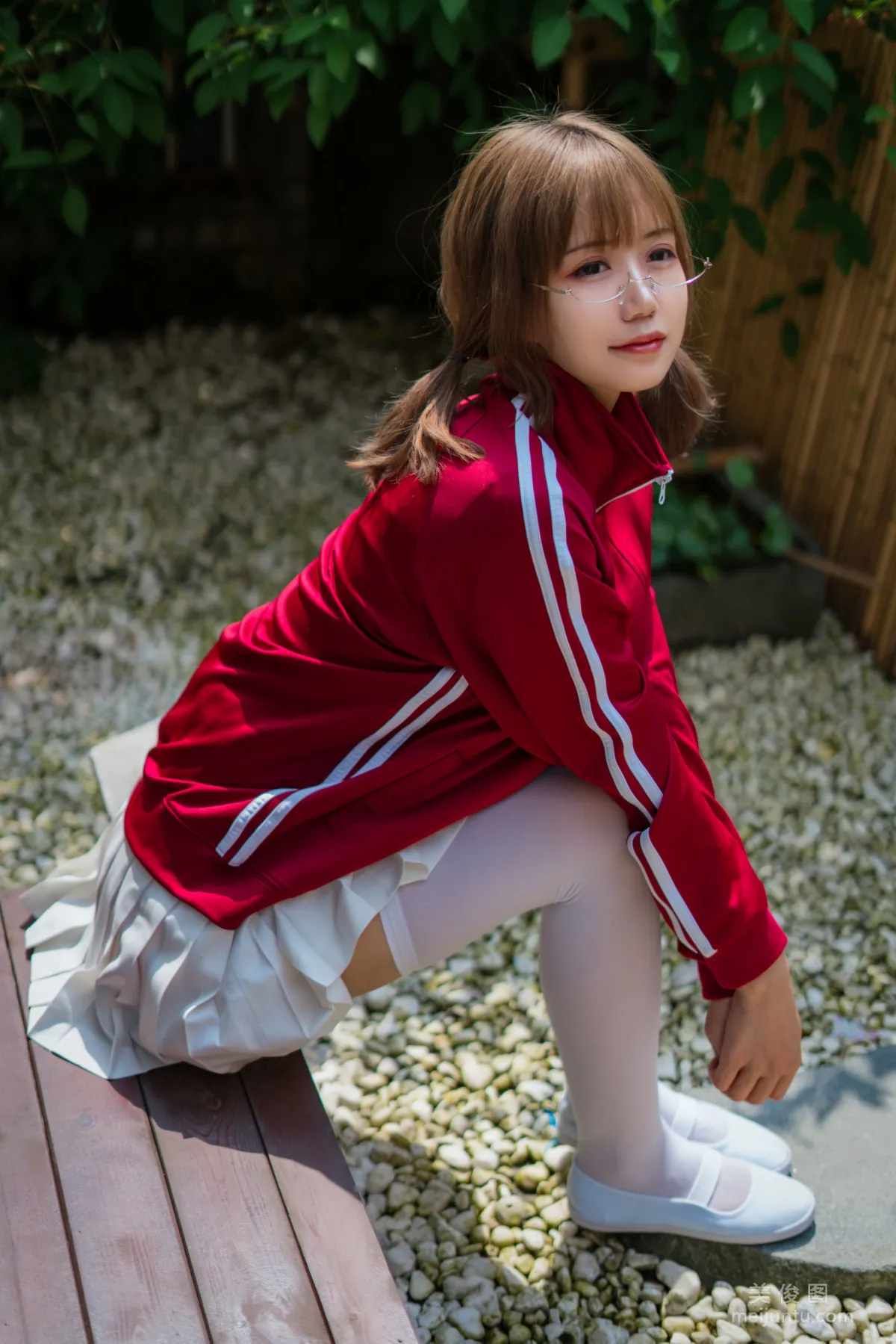 [網紅COSER] 小倉千代w - 紅色體操服 寫真集 26