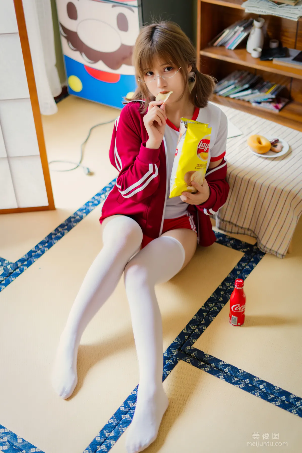 [網紅COSER] 小倉千代w - 紅色體操服 寫真集 39