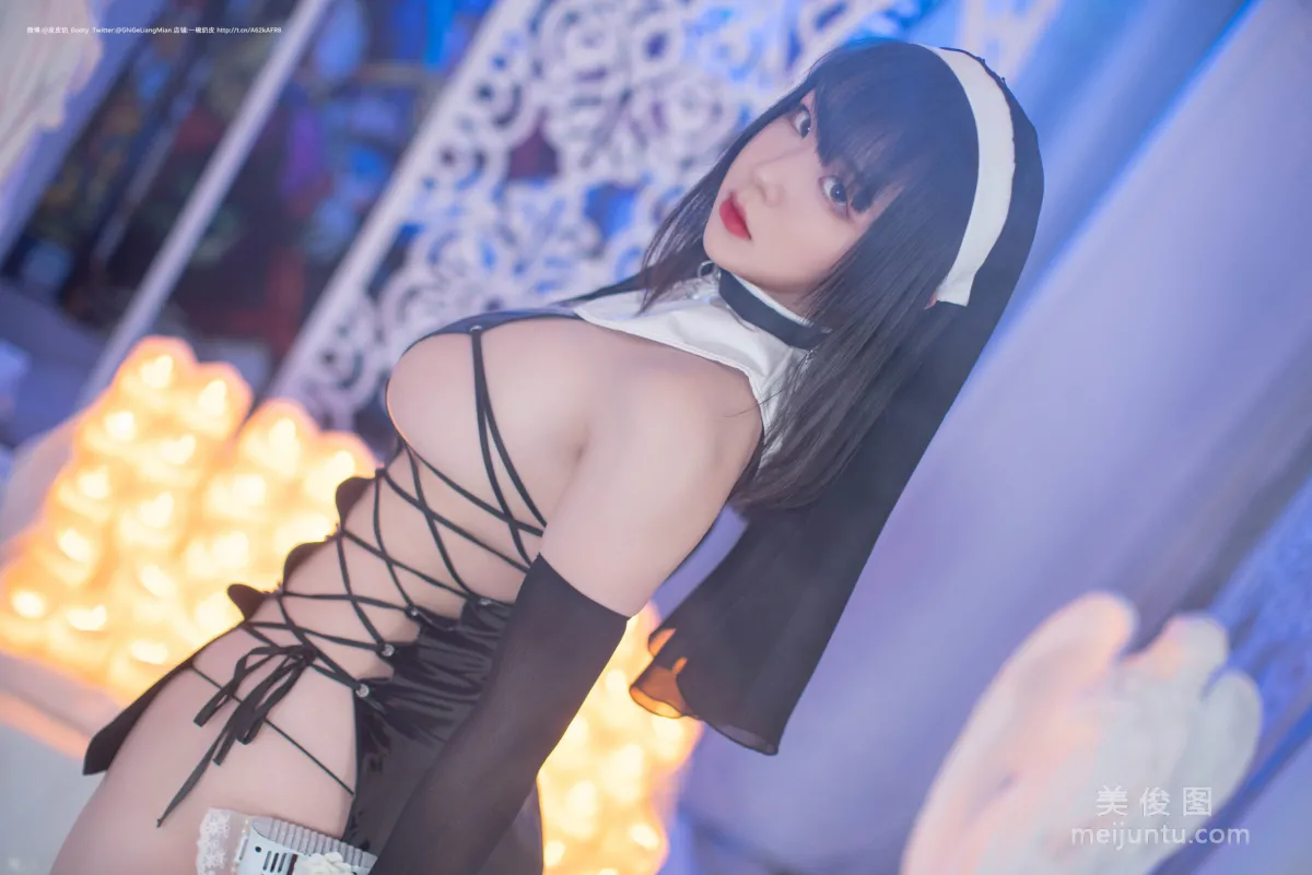 [網紅COSER] 皮皮奶可可愛了啦 - 系帶修女 寫真集 17