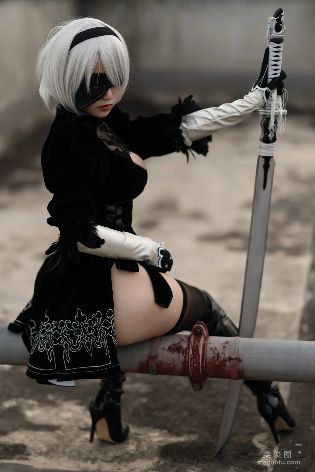 [網紅COSER] 動漫博主小倉千代w - 艦長 2B原皮 寫真集 5