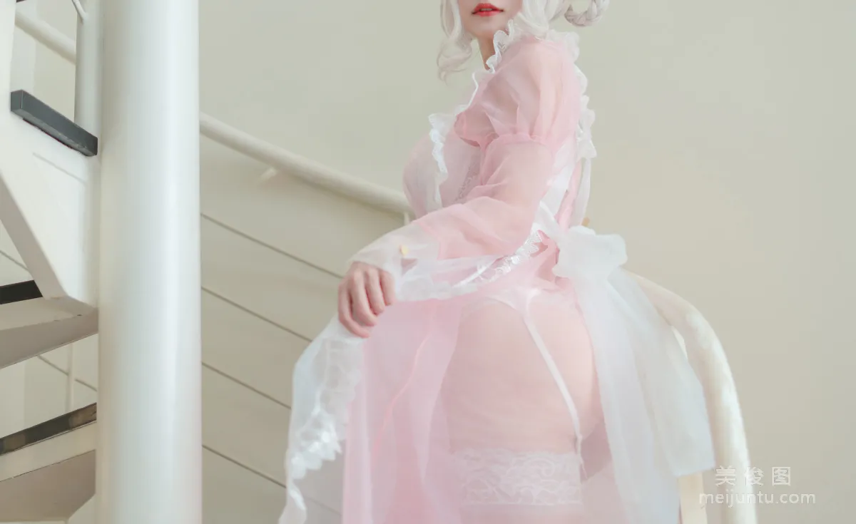 [網紅COSER] 小倉千代w - 透明粉色女仆 寫真集 2