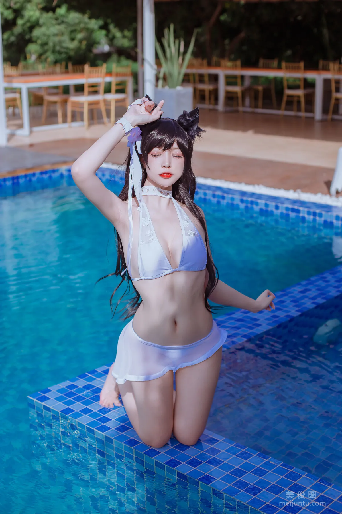 [網紅COSER] 二佐Nisa - 犬之眷之碧藍愛宕 泳裝 寫真集 5
