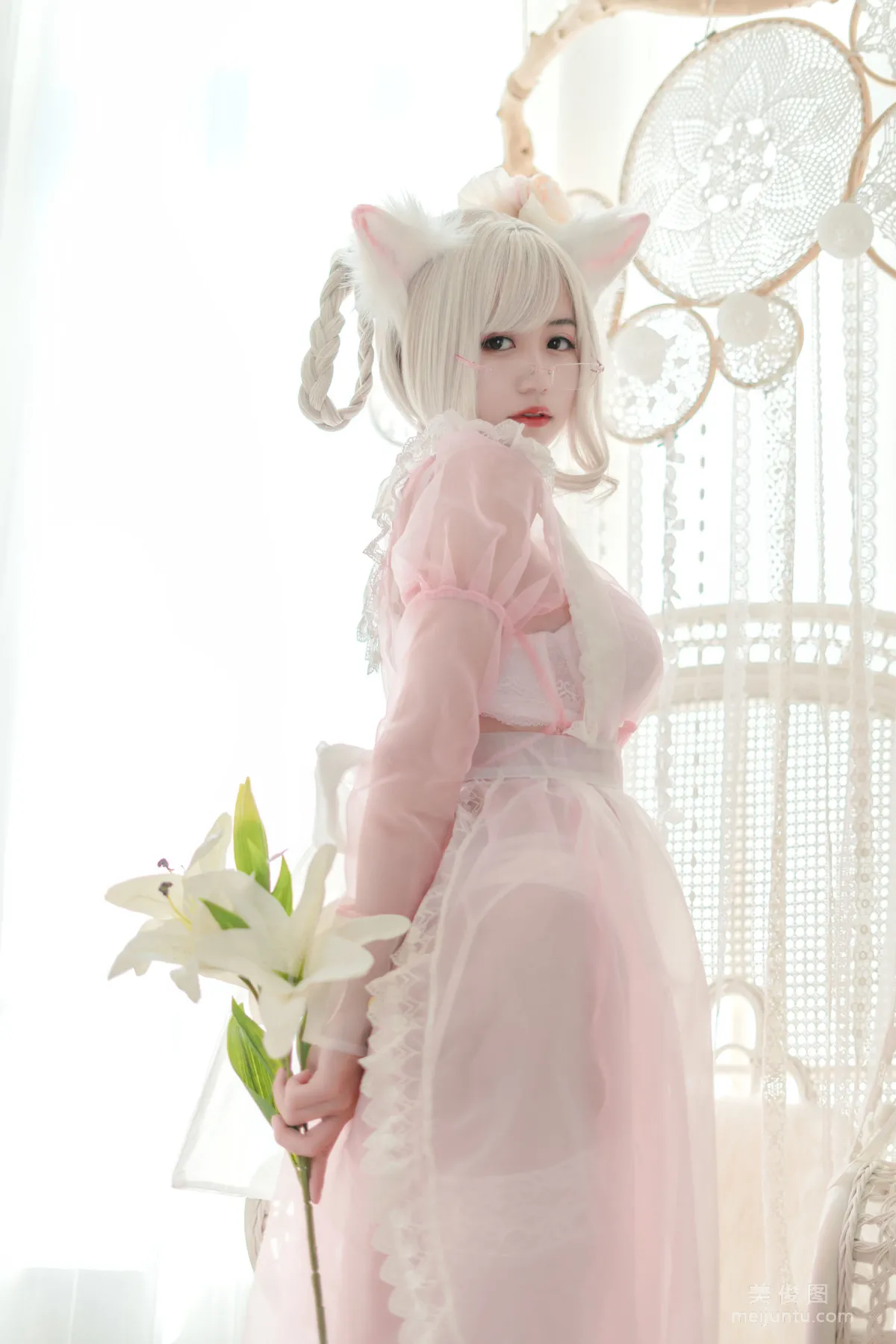 [網紅COSER] 小倉千代w - 透明粉色女仆 寫真集 8
